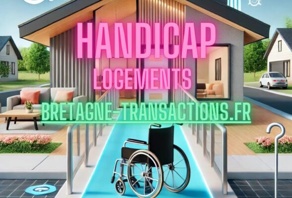 Maison représentant la difficulté pour l'accessibilité d'un handicap avec un fauteuil roulant